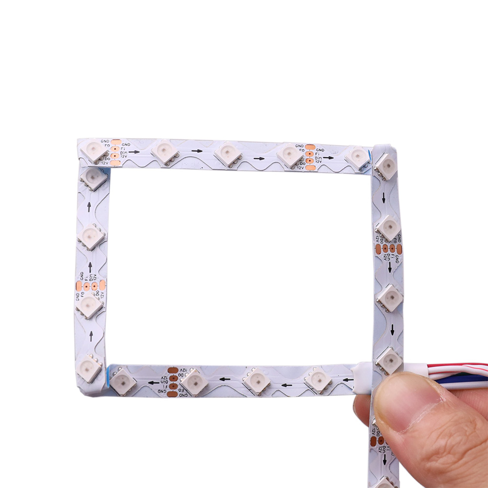 DC12V SMD5050 TM1809-6P S Shapes 60LEDs/m Addressable Dual Signal Lines Waterproof Dream Color LED Programmable Flexible Strip Light DC12V SMD5050 TM1809-6P S Shapes 60LEDs/m Addressable Dual Signal Lines Waterproof Dream Color LED Programmable Flexible Strip Light